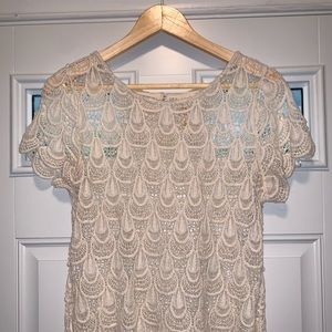 Cream colored knit top